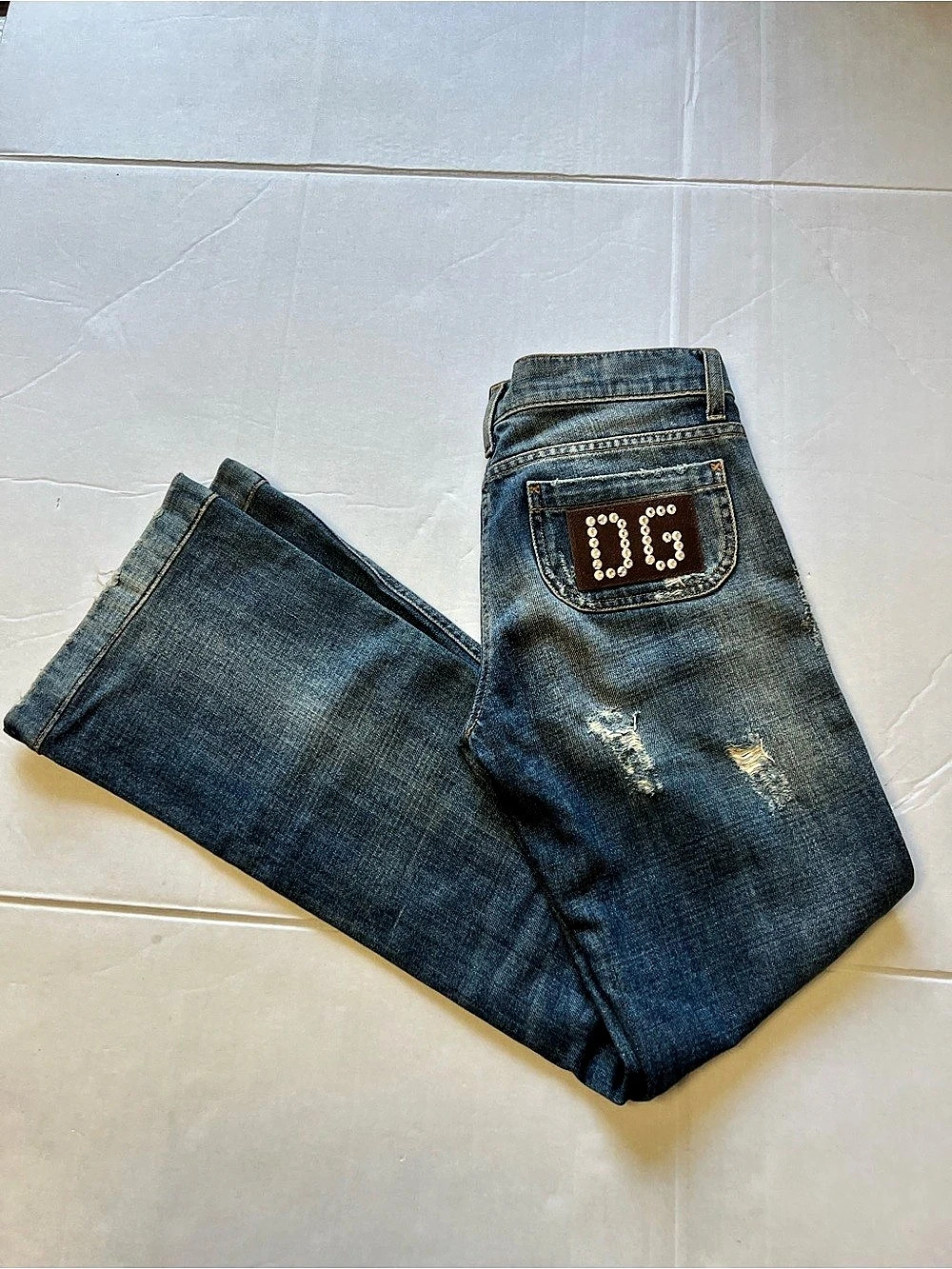 Dolce & Gabbana JDC 11 L 80 Boot Cut Jeans in Blue Waist 40